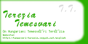 terezia temesvari business card